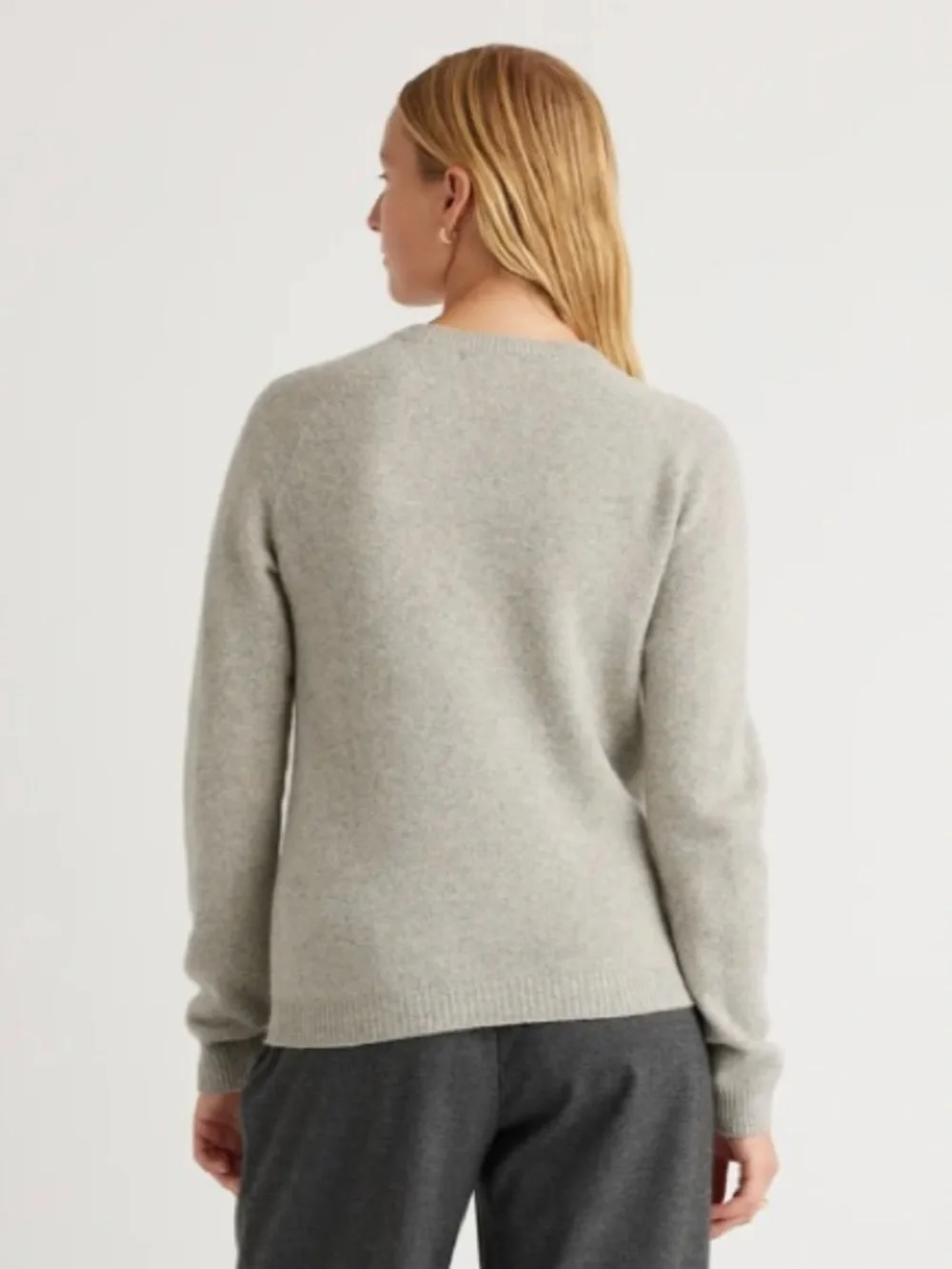 Quince 100% Yak Wool Crewneck Pullover Sweater Minimalist Heather Grey Medium - Picture 2 of 10